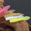 Cebo Luminoso para Pesca de Raíz con Larvas de Cola de Hoja, Anzuelo Micro para Pesca de Raíz, Cebo Blando Flotante con Cola de Cuchillo Rosca, Gusano Blando Negro Dinámico para Pesca con Cola en T