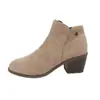 Botines de tobillo con tacón grueso de punta redonda de terciopelo nuevos transfronterizos para mujer, cremallera lateral transfronteriza, casual, delgados, tacón medio Amazon