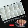 Uñas Nuevas Caja Blanca Porcelana Uñas Ultrafinas Sin Costuras Semiesmeriladas Ballet Cuadradas Uñas Postizas No Talladas 550