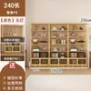 Novo Armário de Exposição Estilo Chinês com Painel Traseiro, Estante de Livros, Armário de Armazenamento, Prateleira Multiuso, Armário de Exposição de Fundo para Sala de Chá, Armário de Exposição