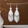Aretes Étnicos Imitación Plata Miao Aretes Retro Largos con Borlas Atracciones Aretes Estilo Antiguo Aretes Miao para Mujer Venta al por Mayor