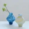 Vaso Moderno Simples com Padrão Degradê Enfeites de Flores Artificiais Modelo de Casa Sala de Estar Entrada Bancada Decoração de Tulipa
