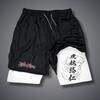 2025 Novo Verão Jujutsu Kaisen Spell Return Shorts de Anime Calças de Praia de Camada Dupla para Adultos