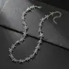 Collar Europeo y Americano para Hombre con Estrella Hueca de Cinco Puntas y Trébol de Cuatro Hojas, Cadena para Clavícula Elegante Hip-Hop para Chicos, Collar de Nicho Transfronterizo para Hombres