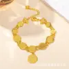 Moda Europeia e Americana Corrente de Moedas Redonda Pulseira de Moedas de Ouro Bohemia África Oriente Médio Noiva Casamento