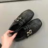 Primer Encuentro Ji Zapatos Planos de Cuña Oculta Tallados Retro para Mujer Otoño 2026 Nuevo Estilo Estilo Británico Zapatos Negros Pequeños de Cuero