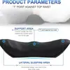 Soporte Lumbar Ergonómico de Espuma Viscoelástica con Correas Ajustables para Hombros Adecuado para Soporte de Espalda de Coche y Oficina, Negro