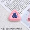 Acessórios de Resina Cola Creme Desenho Animado DIY Brincadeira de Comida Grampo de Cabelo Buraco Fivela de Sapato Joia Decorativa Mirtilo Triângulo Tarte de Ovo
