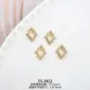 Marco Hueco de Cobre Puro Color Oro Conservante Corazón Octágono Rombus Adecuado para Marco de Diamante Swarovski Accesorios para Uñas