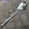 Pala de Carbón de Hierro Engrosada Pala de Ceniza Pala de Escoria para Estufa Herramienta para Fuego de Estufa de Briquetas Pala Cuadrada Pequeña Integrada para Hogar Pala de Carbón