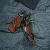 Sandalias para Mujer Chuyuji 2026 Nuevo Modelo de Verano, Elegantes Tacones de Cuña Dorados de Correa Única Estilo Retro para Combinar con Faldas