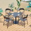 Mesa Redonda Simple para Restaurante, Cafetería, Reuniones, Recepción con un Diámetro de 70 cm y 60 cm para Uso en Exteriores