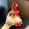 Novo Chaveiro de Gato da Sorte em Couro Cartoon, Pingente de Chaveiro de Bolsa Atrai-Dinheiro, Presente de Ano Novo Atacado