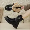 Botas de Nieve de Felpa para Protección contra el Frío del Noreste para Mujer 2026 Nuevo Estilo de Invierno Más Vendidas Botas Cortas Británicas Cálidas Antideslizantes Botas Martin