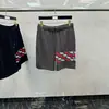 Outlet de fábrica de alta calidad TB para Hombre y Mujer Pantalones de Punto Jacquard Rojo, Blanco y Azul con Cuatro Barras Transpirables
