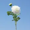 Dália Artificial de Haste Única com 2 Flores, Flor Artificial de Toque Real, Peônia Artificial, Flor para Dia dos Namorados e Casamento