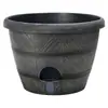 Comércio exterior e-commerce transfronteiriço barril de madeira imitação barril de vinho autoirrigável vaso de plástico para flores vaso de flores de jardim interno extra grande espessado