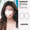Pendientes de Aro Lisos Minimalistas Inspirados en Celebridades para Mujer, Versátiles y Audaces Pendientes Declaración, Nuevo Estilo 2026, Simples Accesorios de Oreja Estilo Hong Kong
