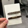 Pinza para el pelo de cuentas con estampado de leopardo para mujer, pinza lateral para la frente, nuevo modelo 2025, pinza para flequillo, pasador de alta gama, accesorio para el cabello