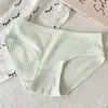 Nova calcinha feminina simples de cor sólida em algodão puro, fundo 100% algodão, antibacteriana, confortável, cintura média, que abraça o quadril, adequada para meninas e estudantes, calcinha biquíni