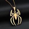 Pingente de aranha de aço titânio de nicho popular transfronteiriço, colar masculino, corrente de suéter de alta qualidade, joias femininas, atacado