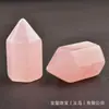 Columna de Cristal Natural Transfronteriza de Un Solo Punto Cuarzo Rosa Amatista Aventurina Adorno 15*25mm Columna Hexagonal