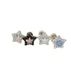 Clavos para Hélix de Estrella de Cinco Puntas con Incrustaciones de Zirconia y Cobre Clavos para Hélix de Acero de Titanio Estilo Ins Pendientes Versátiles Elegantes Estilo Caliente
