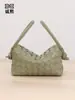Bolso de Cámara de Mano Nuevo Estilo Transfronterizo, Color Sólido, Bolso Tejido Hecho a Mano de Nicho para Mujer, Bolso Almohada Cruzado de Hombro Versátil Casual