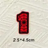 5cmQ Teia de Aranha Gorducha Letra Número Patch de Bordado Autoadesivo Patch Decorativo para Bordado DIY em Diário/Computador Patch de Tecido