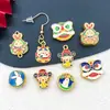 Arena Dorada Antigua Oro Goteando Aceite Azul Quemado Cuentas de Dios de la Riqueza Agujero Grande Cuentas Sueltas Pulsera Pulsera Collar Accesorios de Joyería DIY