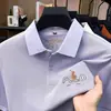Camiseta de Manga Corta para Hombre de Seda Bordada 2026 Artículo Popular Logo de Caballo Pequeño Camiseta Casual de Verano para Hombre Refrescante