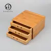 Caja de Té Pu-erh de Bambú Lata para Pastel de Té Bandeja para Degustación de Té Almacenamiento Tipo Cajón Caja de Almacenamiento de Té Té Negro Feng Shuangceng Wuceng Bandeja de Separación de Té