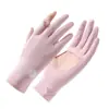 Guantes de palma hueca con logo redondo guantes de protección solar para exteriores para mujer conducción equitación deportes pantalla táctil frescos transpirables no calientes