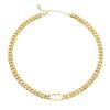 Cadena de clavícula de acero de titanio horno 18K chapado en oro real red social retro ins cadena para el cuello temperamento versátil mujer collar con letra CD