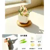 Vaso de flor esmaltado Zibo, ornamento de flor de vidro para suculentas, planta verde, buquê de flores artificiais de presente para dezembro, decoração de mesa