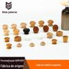 Puxador Cogumelo de Furo Único em Madeira Maciça para Guarda-Roupa e Armário, Acessórios de Cabeça de Cogumelo para Gaveta de Madeira Atacado de Fábrica, Madeira de Pinus Decorativa