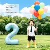 Globos de fuegos artificiales de tira larga de color dopamina para exteriores, accesorios para fotos infantiles, montaje de decoración de cumpleaños para niños y niñas
