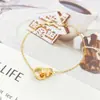 Venta Directa de Fábrica Pulsera de Doble Anillo Kajia Acero de Titanio Oro Rosa para Mujer Pulsera Sencilla de Nicho Diseño de Lujo Ligero Joyería Versátil para la Mano