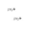 Brincos Europeus e Americanos de Aço Titânio para Lóbulo Auricular Studs de Aço Inoxidável para Cartilagem Brincos de Piercing com Zircônia Embutida Joias de Piercing para Orelha com Rosca Externa Stud para Lábio