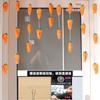 Cortina de Puerta de Dibujos Animados, Cortina Divisoria con Motivos de Rábano, Frutas, Plantas y Animales, Cortina de Tela para Dormitorio, Comedor, Media Cortina para Habitación de Niños