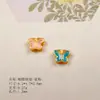 Prata 925 Banhada a Ouro Esmalte Colorido Azul Queimado Borboleta Furo Passante Pingentes Acessórios Pulseira Colar Charms DIY Produto Semi-Acabado