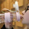 Processamento Personalizado de Copos Duplos para Bebidas em Cores Macaron, Copos de Água Esportivos de Grande Capacidade, Copos de Água Plásticos Portáteis para Meninas e Crianças