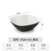 Tigela quadrada de melamina tigela de sobremesa tigela de arroz para restaurante tigela de mingau tigela de água com açúcar tigela quadrada tigela para acompanhamento tigela pequena de plástico comercial