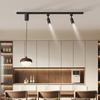 2025 Nuevo Restaurante Francés Lámpara de Araña Larga de Tira Diseñador Grano de Madera de Nogal Bar Comedor Salón de Té Lámparas