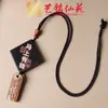 Colgantes Multiestilo para Hombres y Mujeres de Talla en Madera Yiming Xianyuan, Collares de Madera y Cadenas para Suéter