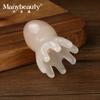 Peine Masajeador de Cuero Cabelludo Peine para el Cabello Cera de Abejas Resina Pulpo Peine de Salón de Belleza Extremidades Posteriores Tabla Raspadora Universal Spa