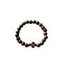 Pulsera Cruz de Sándalo Natural Más Vendida de Amazon, Cuentas de Madera Vintage para Rezar, Pulsera de Madera Unisex