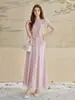 Falda larga de encaje de lujo ligero transfronteriza con abertura lateral, falda de satén para mujer, nueva moda de verano, versátil, color liso, línea A