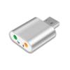Placa de som externa de alumínio 7.1 para transmissão ao vivo e karaokê, com adaptador USB. Ideal para áudio digital estéreo, streaming e streaming.