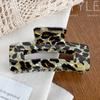 Estampado de Leopardo Moderno Pinza para el Pelo Cuadrada Hueca para Mujer Pinza Trasera para el Cabello de Ácido Acético Imitación Nueva Moda Transfronteriza Tocado Accesorios para el Cabello de Mujer